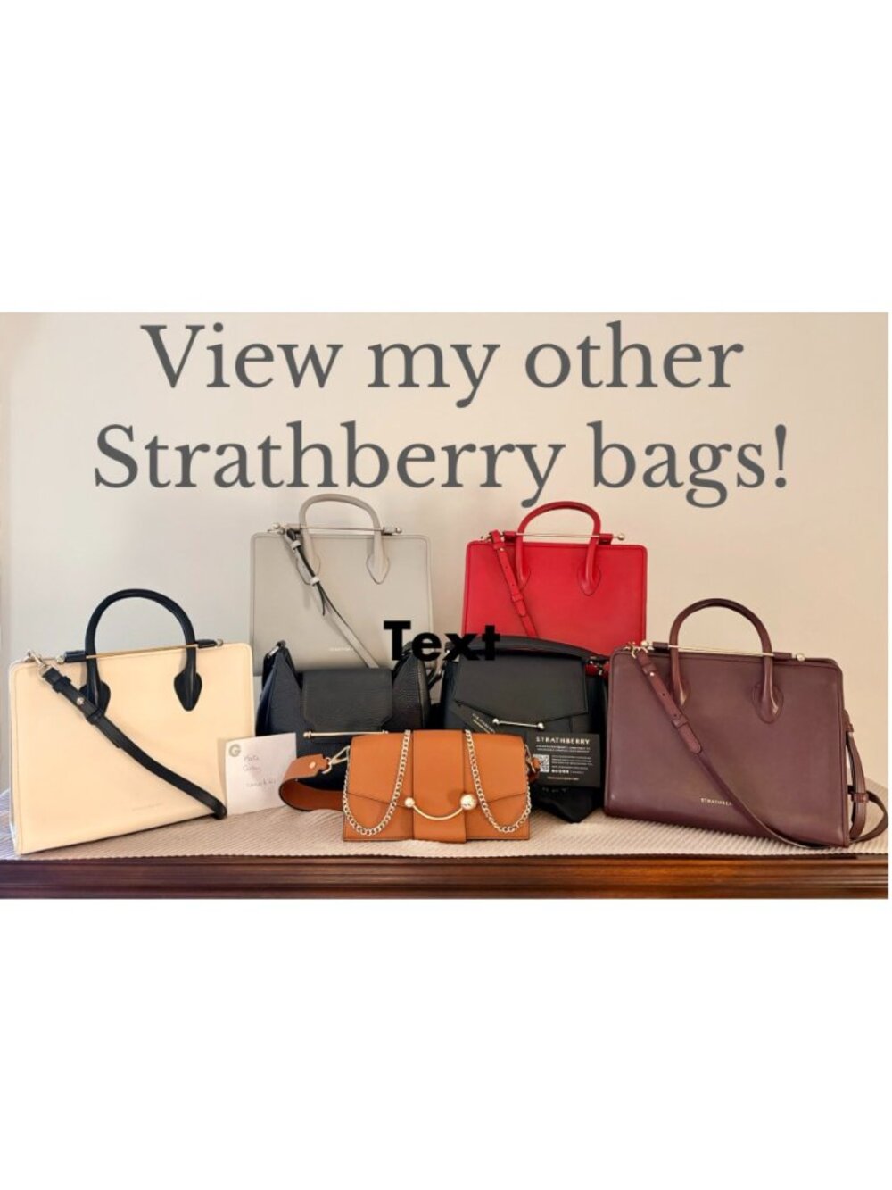 Strathberry Mosaic Bag Black Large Size New with Tags - Picture 11 of 11